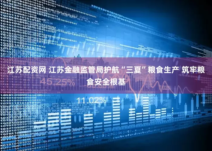 江苏配资网 江苏金融监管局护航“三夏”粮食生产 筑牢粮食安全根基